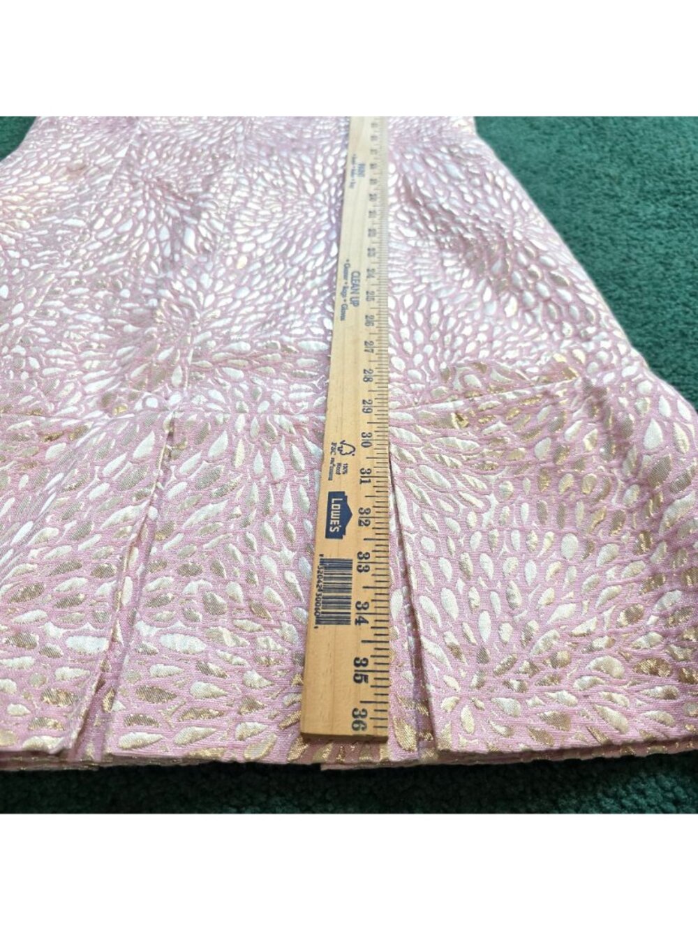 Lilly Pulitzer Abree Dress Sz M Prosseco Pink Lagoon Jacquard Gold Brocade EUC - Picture 7 of 10